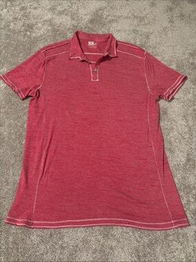 BKE Men’s Red Short Sleeve Polo Shirt